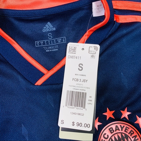 New Adidas FC Bayern Third Jersey DW7411 Blue - Picture 10 of 10